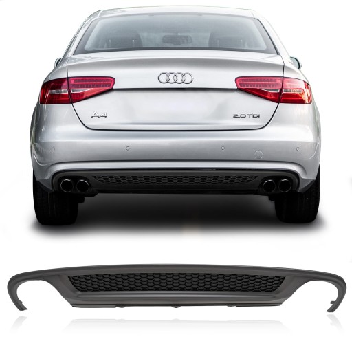 AUDI A4 B8 2011-2015 ДИФФУЗОР ЗАДНЕГО БАМПЕРА ЛИФТ