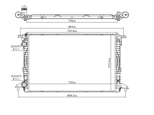 8W121251L - AUDI A4 B9 2015-2019 РАДІАТОР 8W0121251AK
