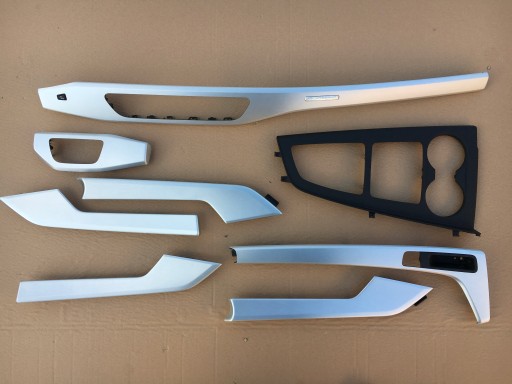 AUDI A4 B9 8W НАБОР ДЕКОРАТИВНЫХ НАКЛАДОК S-LINE DECORS АЛЮМИНИЕВЫЙ НАБОР