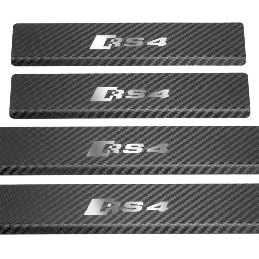 AUDI A4 B9 Боковые юбки RS4 Нержавеющая сталь 304 Отделка Carbon