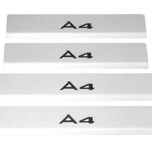 Накладки на пороги AUDI A4 B9 з нержавіючої сталі 304 Чорні написи