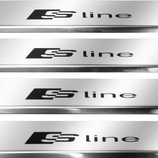 AUDI A4 B9 SLINE Накладки на пороги з нержавіючої сталі 304