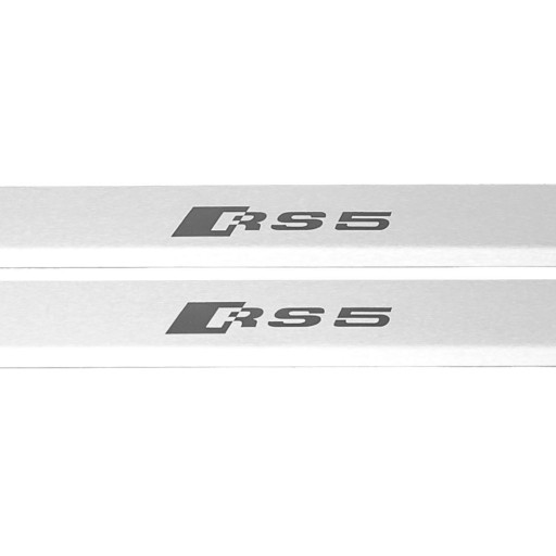 Накладки на пороги AUDI A5 B9 RS5, нержавіюча сталь 304, написи чорні