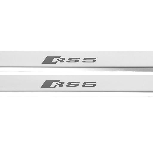 AUDI A5 B9 Накладки на пороги RS5 304 нержавіюча сталь, глянцева чорна обробка