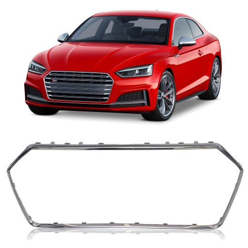 AUDI A5 S5 B9 17-19 ПЕРЕД ФЕЙСЛИТФИНГОМ ХРОМИРОВАННАЯ РЕШЕТКА РАМА 8W6853651R