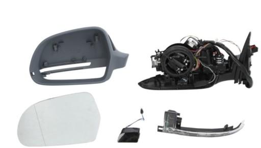 1339512M - AUDI A6 C6 2008-2011 ДЗЕРКАЛО ЛІВЕ З ПІДІГРІВОМ ЕЛ.