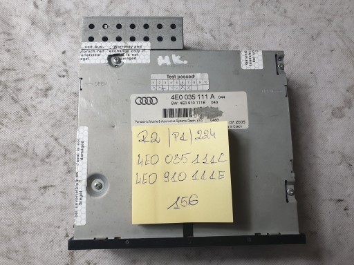 ZMIENIARKA PŁYT CD AUDI A6 A8 4E0035111A - AUDI A6 C6 CD-чейнджер 4E0035111A