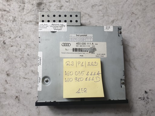 4E0035111A ZMIENIARKA PŁYT CD A6 C6 - AUDI A6 C6 CD-чейнджер 4E0035111A