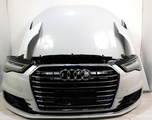 AUDI A6 C7 4G LIFT КОМПЛЕКТ ПЕРЕДНЬОГО БАМПЕРА ЛАМПИ РЕМІНЬ КАПОТУ LS9R FULL LED