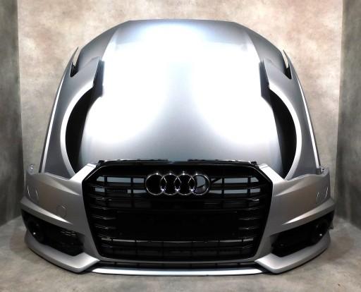 AUDI A6 C7 4G LIFT S LINE В КОМПЛЕКТЕ ЛАМПЫ ПЕРЕДНЕГО БАМПЕРА РЕМЕНЬ КАПОТА LZ7G