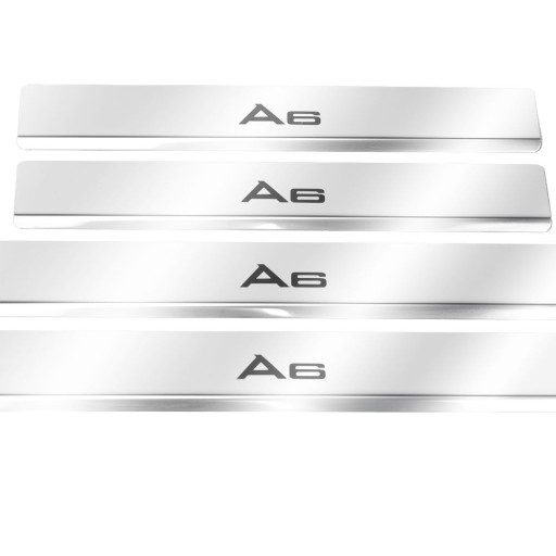 AUDI A6 C8 Накладки на пороги з глянцевої сталі 304