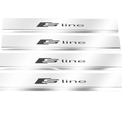 AUDI A6 C8 SLINE Накладки на пороги з нержавіючої сталі 304