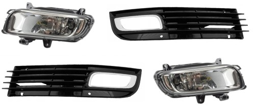 A6361+A6362+A1033+A1034 - AUDI A8 D3 комплект передних галогенов + решетка Le + P