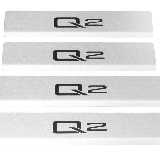 AUDI Q2 Накладки на пороги из нержавеющей стали 304, надписи черного матового цвета.