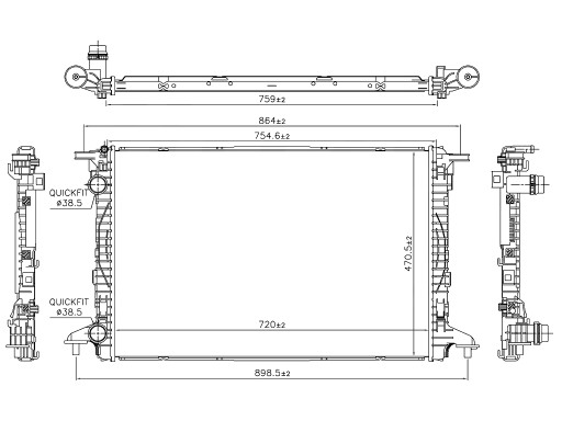 BM2089 - AUDI Q5 FY 2016-2020 РАДІАТОР 80A121251C