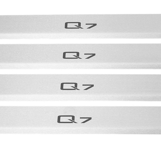 AUDI Q7 4M Накладки на пороги з нержавіючої сталі 304, написи чорні матові