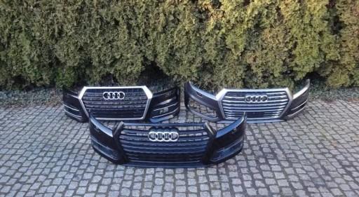 ZDERZAK AUDI Q7 4M ZWYKŁY KRATKI PDCX4 SPRYSKIWACZE - AUDI Q7 4M ПЕРЕДНИЙ БАМПЕР ПРЕСТИЖ СТАНДАРТ