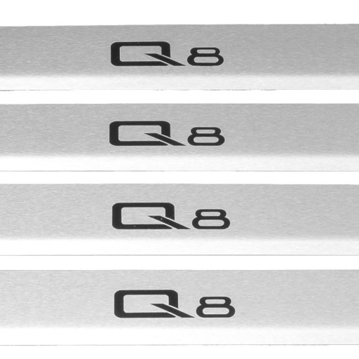 AUDI Q8 Накладки на пороги з нержавіючої сталі 304, напис чорні матові