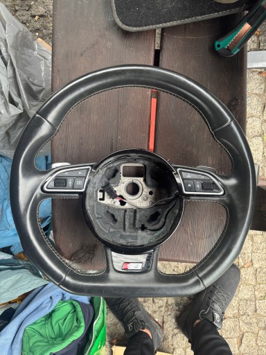 AUDI S6 A6 C7 4G ШКІРА НА КЕРМОВОМУ КОЛЕСУ 4G0419091AP ПОДУШКА AIRBAG