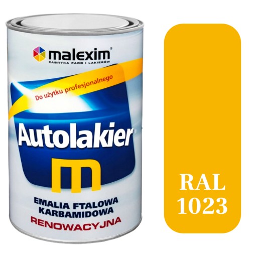 AUTOLAKER RENOLAK РЕМОНТНА ФАРБА RAL 1023 ЖОВТИЙ ДОРОЖНІЙ