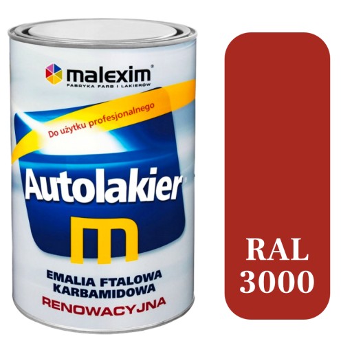 AUTOLAKER RENOLAK РЕМОНТНА ФАРБА RAL 3000 ЧЕРВОНИЙ