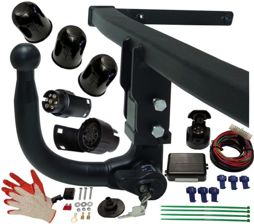 АВТОМАТИЧНИЙ ГАК З МОДУЛЕМ 7 PIN + ЖГУТ ПРОВЕДЕННЯ FORD FIESTA MK8 2017-25 VIII БУКСИКУВАННЯ