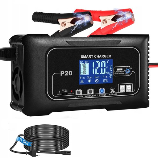 АВТОМАТИЧЕСКОЕ УМНОЕ ЗАРЯДНОЕ УСТРОЙСТВО ВЫПРЯМИТЕЛЬ АККУМУЛЯТОРА 24В 10А / 12В 20А