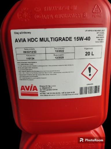 AVIA HDC 15W40 CI4 MOBIL DELVAC (20л)