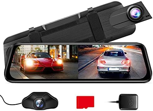 Приборная камера AZDOME 10 дюймов с камерой заднего вида