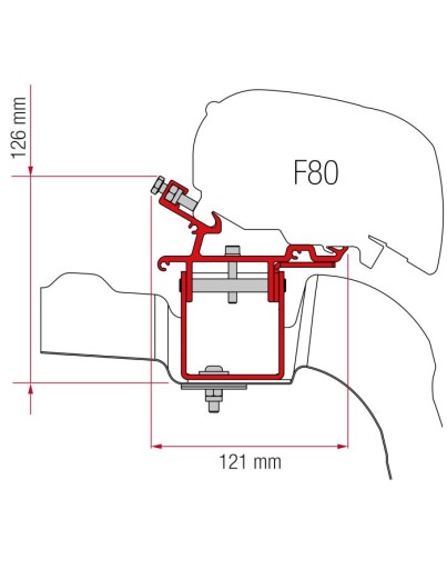 98655Z043 - Адаптер для тента F80 F65 F40 VW Crafter Fiamma