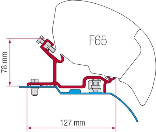 00196 - Адаптер для тента F80 / F65 Kit Ducato / Jumper / Boxer H3 > 2006 Fiamma в-ва