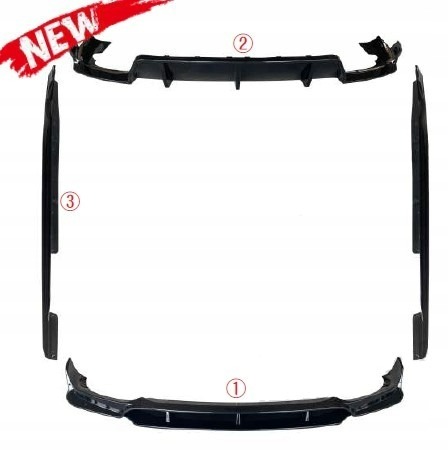 Аэрокомплект для бамперов BMW X6 G06 Paradigm Black Knight