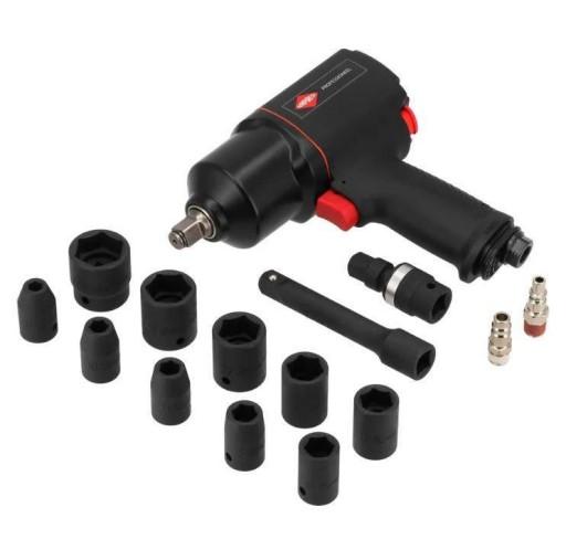 Ударный гайковерт Airpress 45540 +10 ударных головок