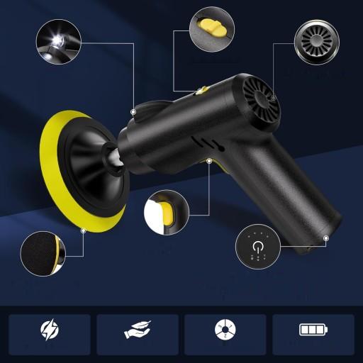 Akku Poliermaschine 37W, 3 швидкості, губка 100 мм, швидкість регулювання