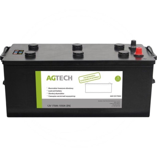 64412V170AH - Аккумулятор 12V 170ah 1050a, польский Agtech