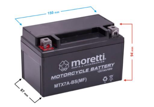 85698 - Аккумулятор 7 Ач 12 В MTX7L-BS YTX7L-BS для квадроцикла