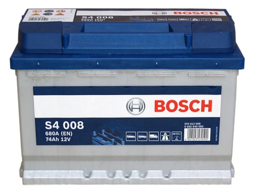 2500092S40080 - Аккумулятор Bosch S4 008 12В 74Ач 680А RIGHT PLUS