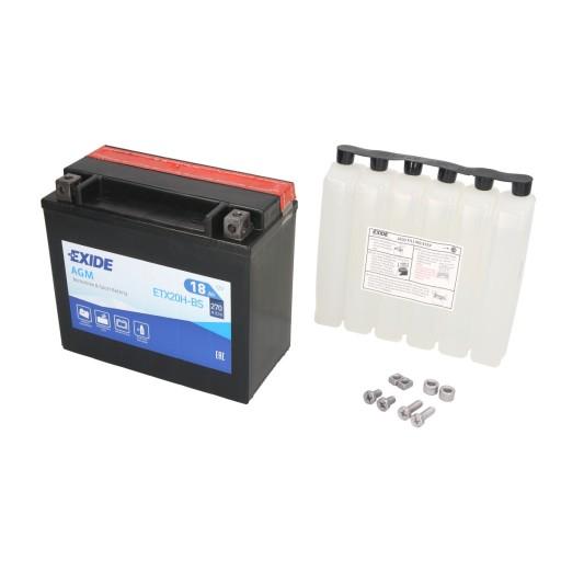 YTX20H-BS - Аккумулятор EXIDE 12В 18Ач 270А L+ YTX20H-BS