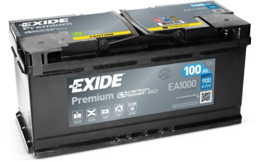 EA1000 - Аккумулятор Exide Premium 100Ач 900А EN RIGHT PLUS