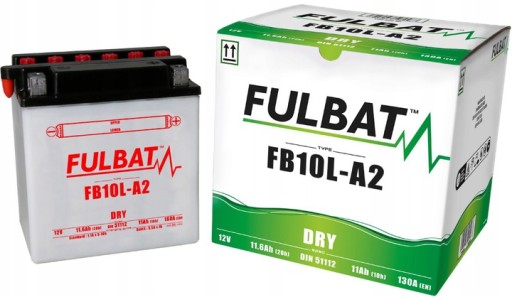 Акумулятор Fulbat YB10L-A2 DRY 12V 11.6 Ah 130A