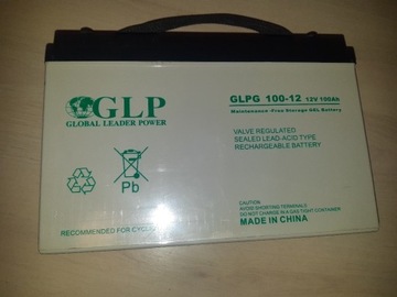 Аккумулятор GLPG 12В, 100Ач, гель, глубокий разряд