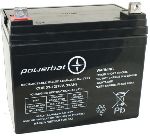 Акумулятор PowerBat AGM 12V 33Ah