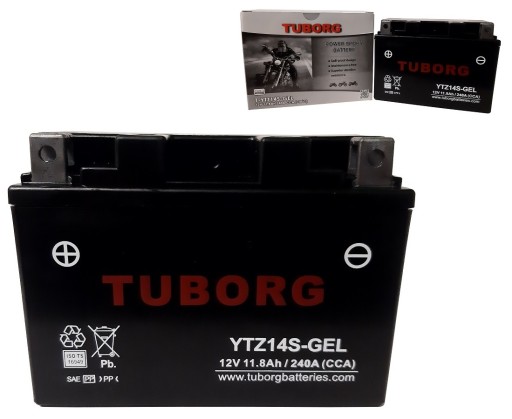 YTZ14S-GEL - Аккумулятор TUBORG YTZ14S-GEL 12V 11.8 Ah 240A замена Yuasa VARTA EXIDE