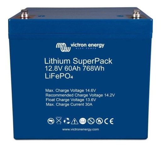 BAT512060705 - Акумулятор Victron Energy LiFePO4 Superpack 60ah 12V BMS