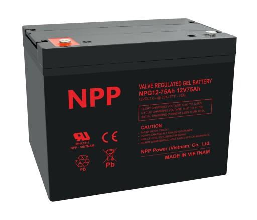 Гелевий акумулятор NPG 12V 75Ah NPP AGM DEEP GEL