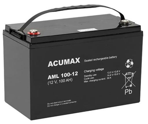 Аккумулятор AGM VRLA ACUMAX AML 12В 100Ач AML100 AML100AH ​​AML100-12