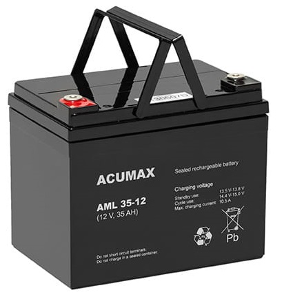 Аккумулятор AGM VRLA ACUMAX AML 12 В 35 Ач AML35-12 AML35AH UPS TRUCKS