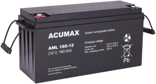 Аккумулятор AGM VRLA НЕОБХОДИМЫЙ ACUMAX AML 12 В 160 Ач AML160-12 ИБП