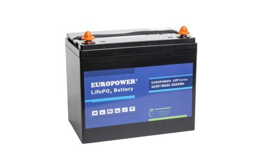 Літієва батарея LFP 12.8V 80Ah LiFePO4 Europower