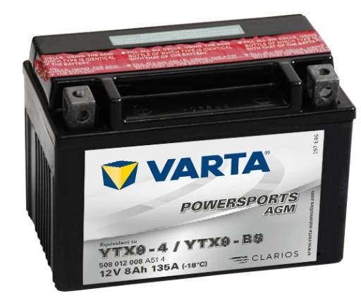 2016239772869 - AGM Varta YTX9-BS 8 Ач ГЕЛЕВЫЙ мотоциклетный аккумулятор